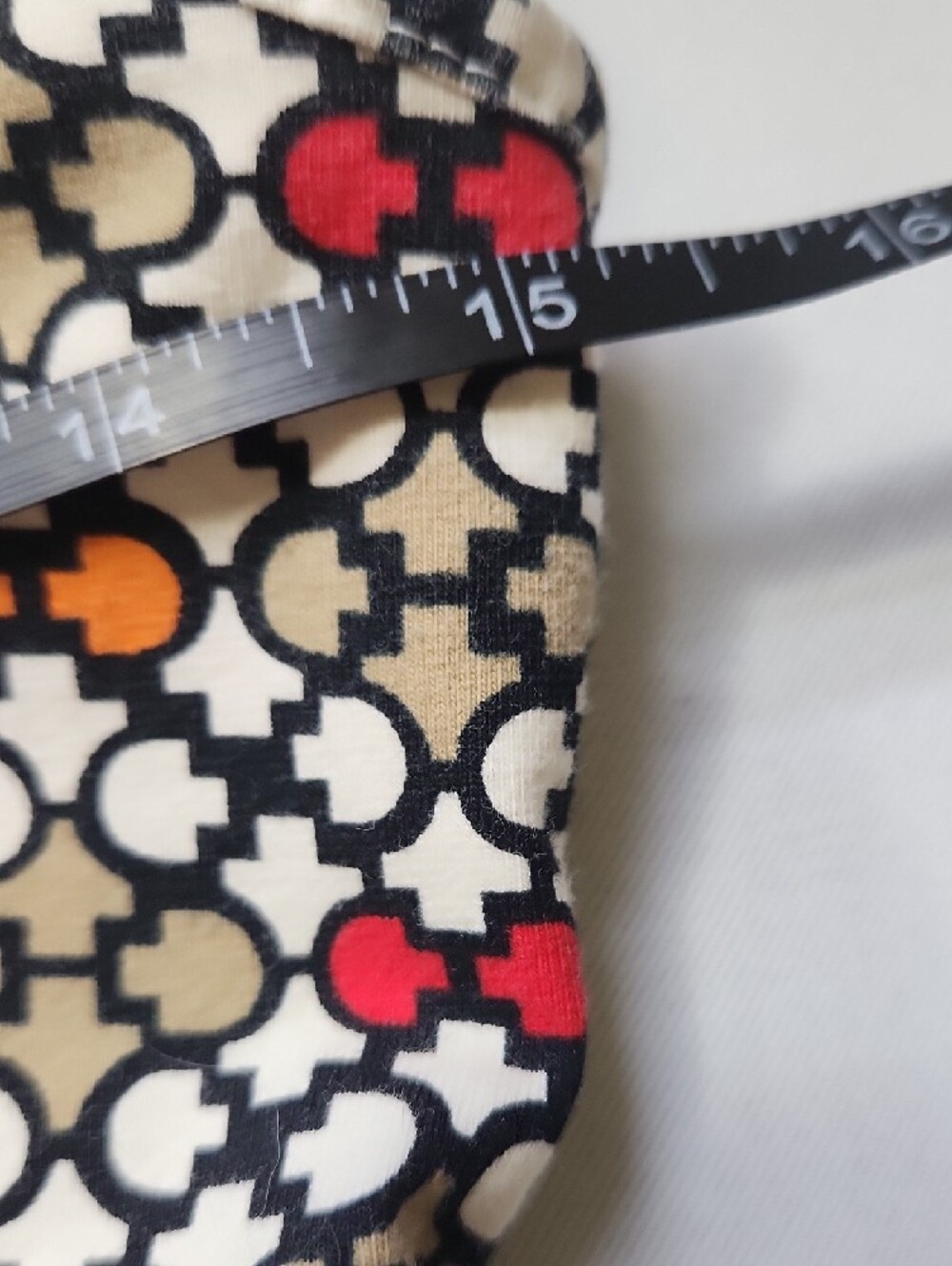 Patagonia Sleeveless Midi Dress with Red, Orange, Black & White Geometric Print - Picture 4 of 6